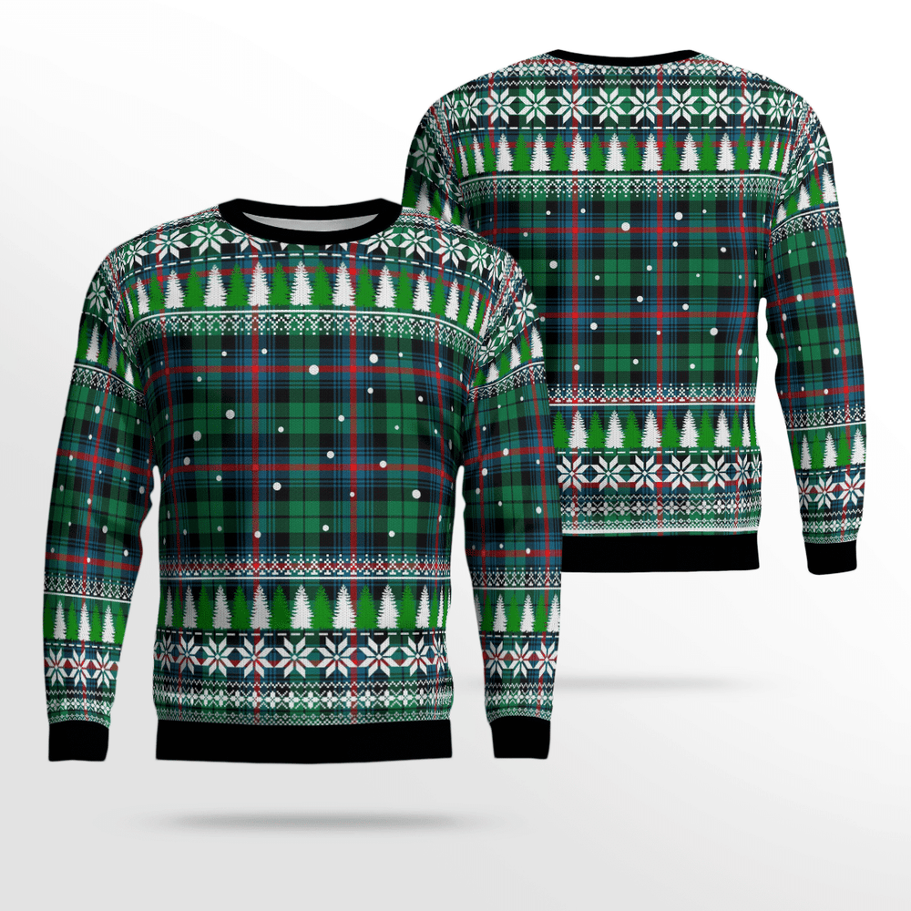 Clan Urquhart Broad Red Ancient Tartan Christmas Ugly Sweater QH48 Urquhart Broad Red Ancient Tartan Tartan Ugly Sweater