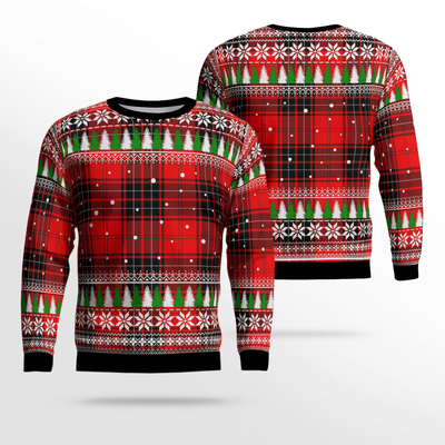 Clan Wemyss Modern Tartan Christmas Ugly Sweater PE28