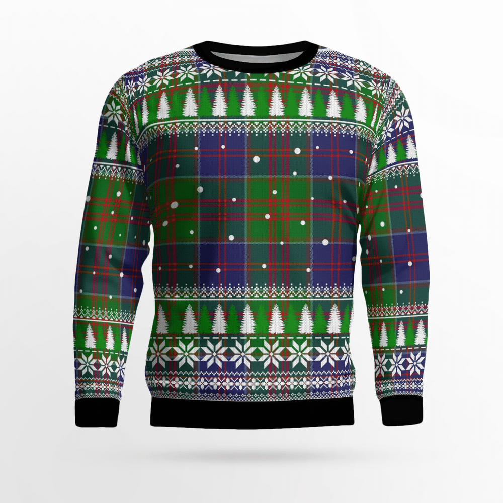 Clan Stewart of Appin Hunting Modern Tartan Christmas Ugly Sweater QR17 Stewart of Appin Hunting Modern Tartan Tartan Ugly Sweater