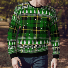 Clan Wallace Hunting Green Tartan Christmas Ugly Sweater YP34 Wallace Hunting Green Tartan Tartan Ugly Sweater
