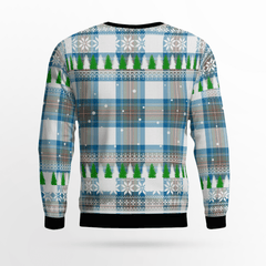 Clan Stewart Muted Blue Tartan Christmas Ugly Sweater QK39 Stewart Muted Blue Tartan Tartan Ugly Sweater