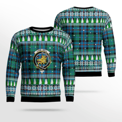 Clan Campbell of Cawdor Ancient Crest Tartan Christmas Ugly Sweater MS25 Campbell of Cawdor Ancient Crest Tartan Tartan Ugly Sweater