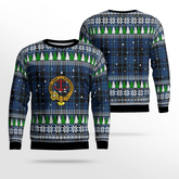 Clan Clark 2 Crest Tartan Christmas Ugly Sweater EC16 Clark 2 Crest Tartan Tartan Ugly Sweater