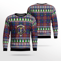 Clan Chisholm Hunting Modern Crest Tartan Christmas Ugly Sweater WR89 Chisholm Hunting Modern Crest Tartan Tartan Ugly Sweater