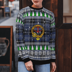 Clan Clark 1 Crest Tartan Christmas Ugly Sweater ZD53 Clark 1 Crest Tartan Tartan Ugly Sweater