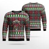 Clan Crawford Modern Crest Tartan Christmas Ugly Sweater SU46 Crawford Modern Crest Tartan Tartan Ugly Sweater