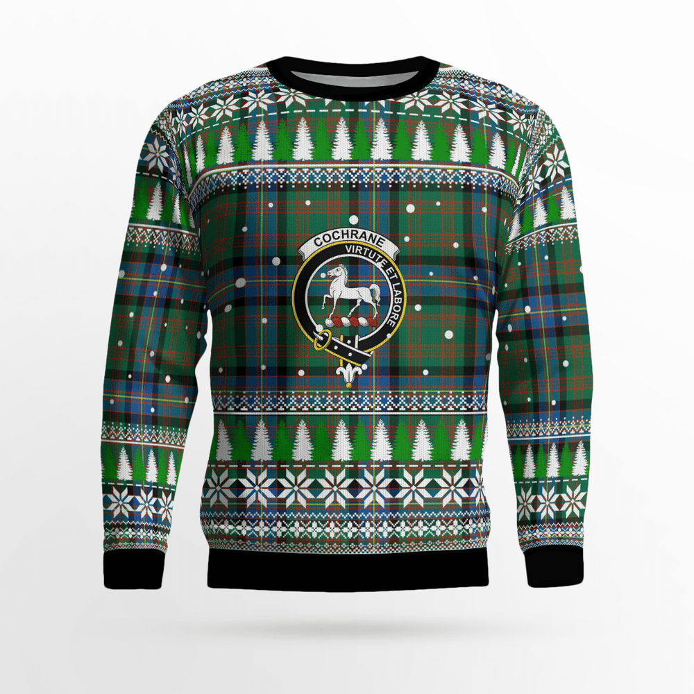 Clan Cochrane Ancient Crest Tartan Christmas Ugly Sweater LE23 Cochrane Ancient Crest Tartan Tartan Ugly Sweater