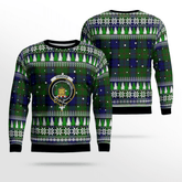 Clan Dundas Modern Crest Tartan Christmas Ugly Sweater PQ44 Dundas Modern Crest Tartan Tartan Ugly Sweater