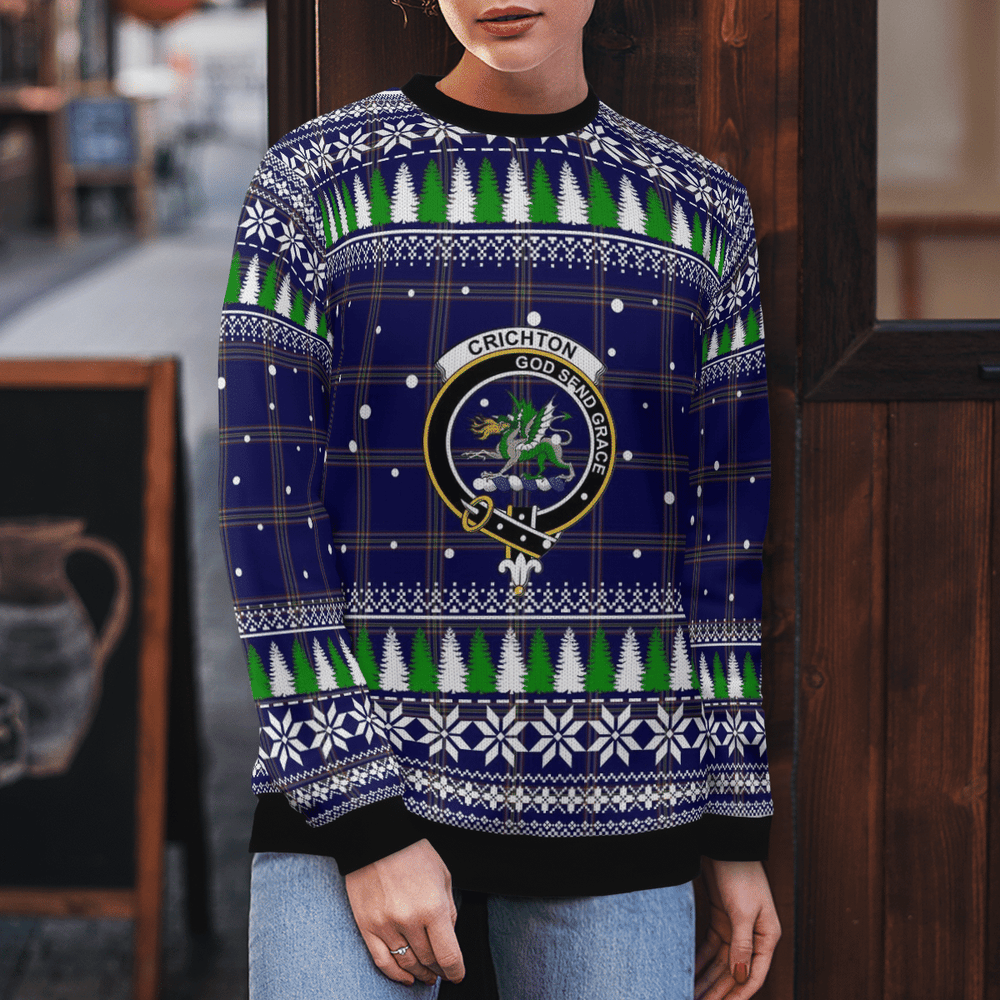 Clan Crichton Crest Tartan Christmas Ugly Sweater XI89 Crichton Crest Tartan Tartan Ugly Sweater