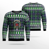 Clan Farquharson Ancient Crest Tartan Christmas Ugly Sweater ON82 Farquharson Ancient Crest Tartan Tartan Ugly Sweater