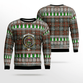 Clan Fergusson Weathered Crest Tartan Christmas Ugly Sweater DG63 Fergusson Weathered Crest Tartan Tartan Ugly Sweater