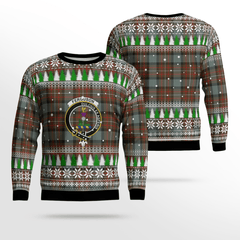 Clan Fergusson Weathered Crest Tartan Christmas Ugly Sweater DG63 Fergusson Weathered Crest Tartan Tartan Ugly Sweater