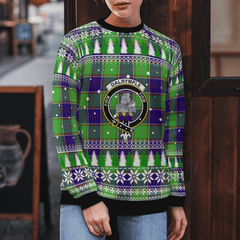 Clan Dalrymple Crest Tartan Christmas Ugly Sweater QP78 Dalrymple Crest Tartan Tartan Ugly Sweater