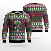 Clan Fraser of Lovat Crest Tartan Christmas Ugly Sweater AH85 Fraser of Lovat Crest Tartan Tartan Ugly Sweater