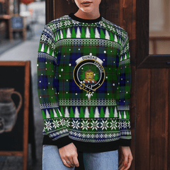 Clan Dundas Modern Crest Tartan Christmas Ugly Sweater PQ44 Dundas Modern Crest Tartan Tartan Ugly Sweater