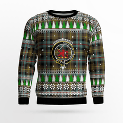 Clan Farquharson Weathered Crest Tartan Christmas Ugly Sweater EV52 Farquharson Weathered Crest Tartan Tartan Ugly Sweater