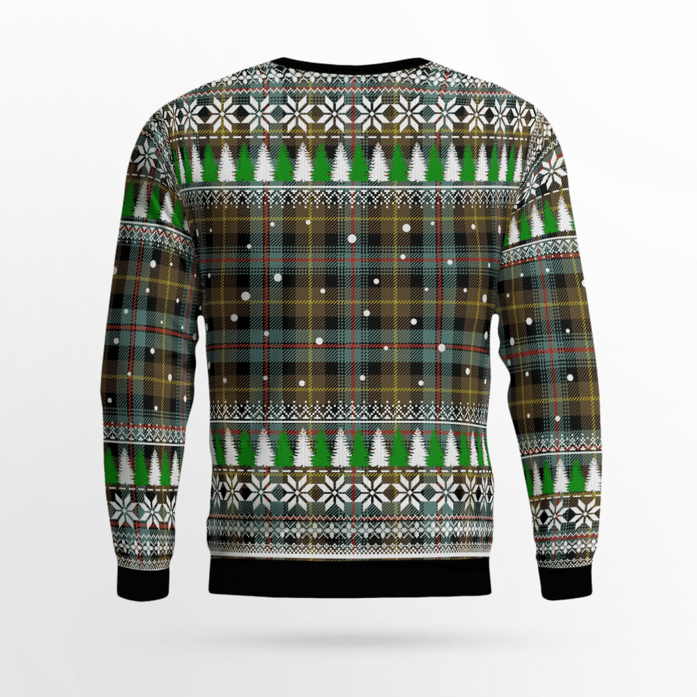 Clan Farquharson Weathered Crest Tartan Christmas Ugly Sweater EV52 Farquharson Weathered Crest Tartan Tartan Ugly Sweater