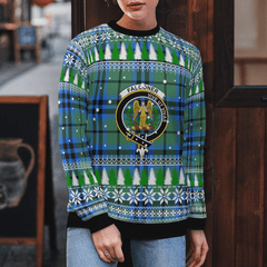 Clan Falconer Crest Tartan Christmas Ugly Sweater HR51 Falconer Crest Tartan Tartan Ugly Sweater