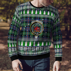 Clan Farquharson Ancient Crest Tartan Christmas Ugly Sweater ON82 Farquharson Ancient Crest Tartan Tartan Ugly Sweater
