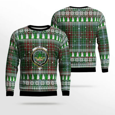 Clan Gayre Crest Tartan Christmas Ugly Sweater