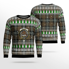 Clan Graham of Menteith Weathered Crest Tartan Christmas Ugly Sweater DM60 Graham of Menteith Weathered Crest Tartan Tartan Ugly Sweater