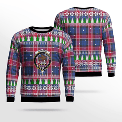 Clan Graham of Menteith Red Crest Tartan Christmas Ugly Sweater VQ97 Graham of Menteith Red Crest Tartan Tartan Ugly Sweater