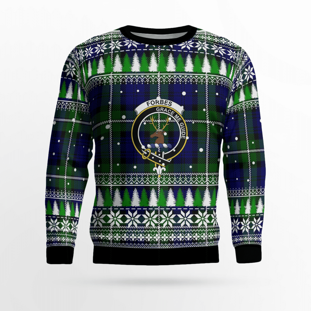 Clan Forbes Modern Crest Tartan Christmas Ugly Sweater FA87 Forbes Modern Crest Tartan Tartan Ugly Sweater