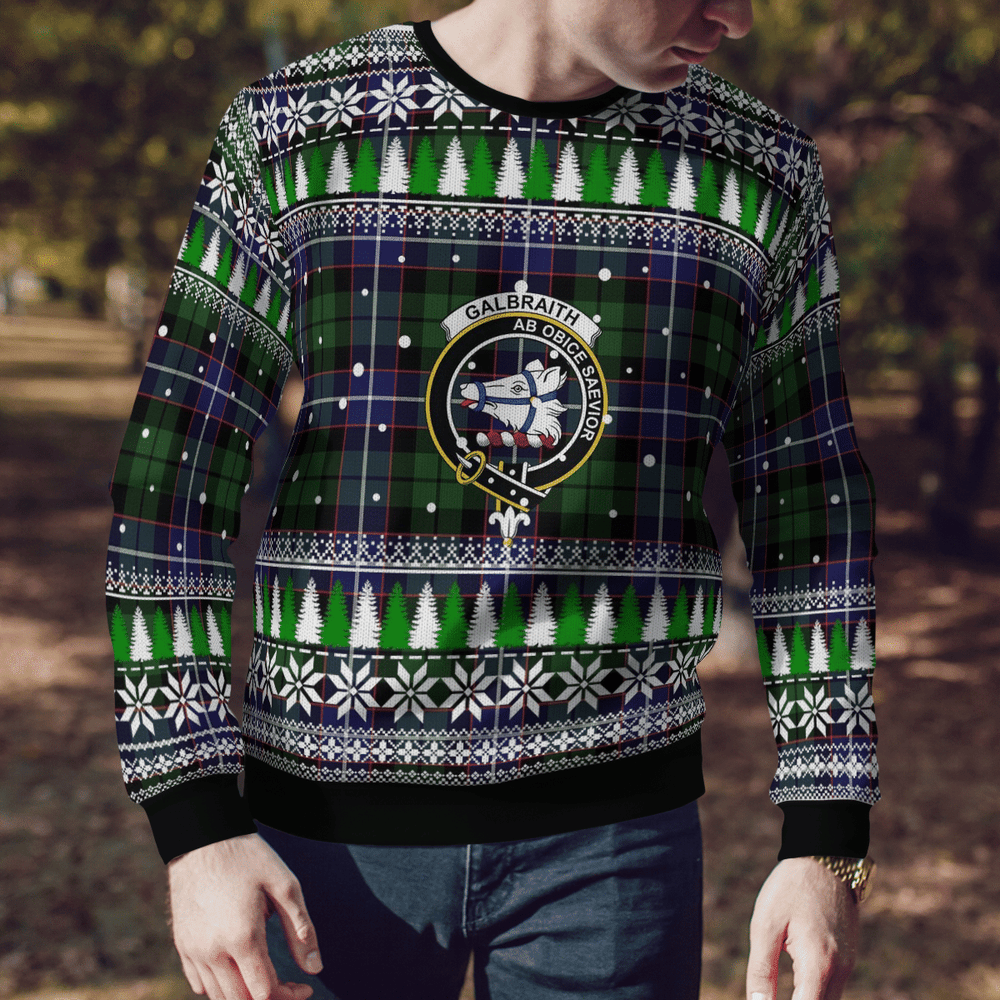 Clan Galbraith Modern Crest Tartan Christmas Ugly Sweater ZH49 Galbraith Modern Crest Tartan Tartan Ugly Sweater