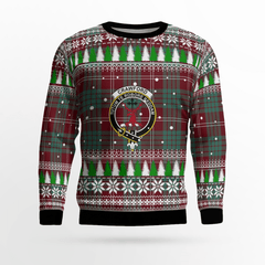 Clan Crawford Modern Crest Tartan Christmas Ugly Sweater SU46 Crawford Modern Crest Tartan Tartan Ugly Sweater