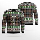 Clan Gunn Weathered Crest Tartan Christmas Ugly Sweater DI62 Gunn Weathered Crest Tartan Tartan Ugly Sweater
