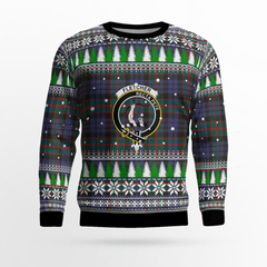 Clan Fletcher of Dunans Crest Tartan Christmas Ugly Sweater XP22 Fletcher of Dunans Crest Tartan Tartan Ugly Sweater