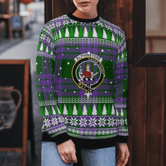 Clan Elphinstone Crest Tartan Christmas Ugly Sweater BJ80 Elphinstone Crest Tartan Tartan Ugly Sweater