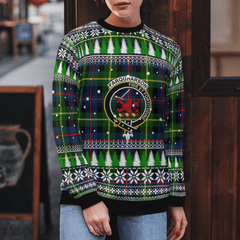 Clan Farquharson Modern Crest Tartan Christmas Ugly Sweater OK69 Farquharson Modern Crest Tartan Tartan Ugly Sweater