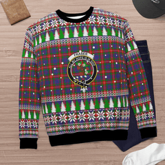 Clan Fraser of Lovat Crest Tartan Christmas Ugly Sweater AH85 Fraser of Lovat Crest Tartan Tartan Ugly Sweater