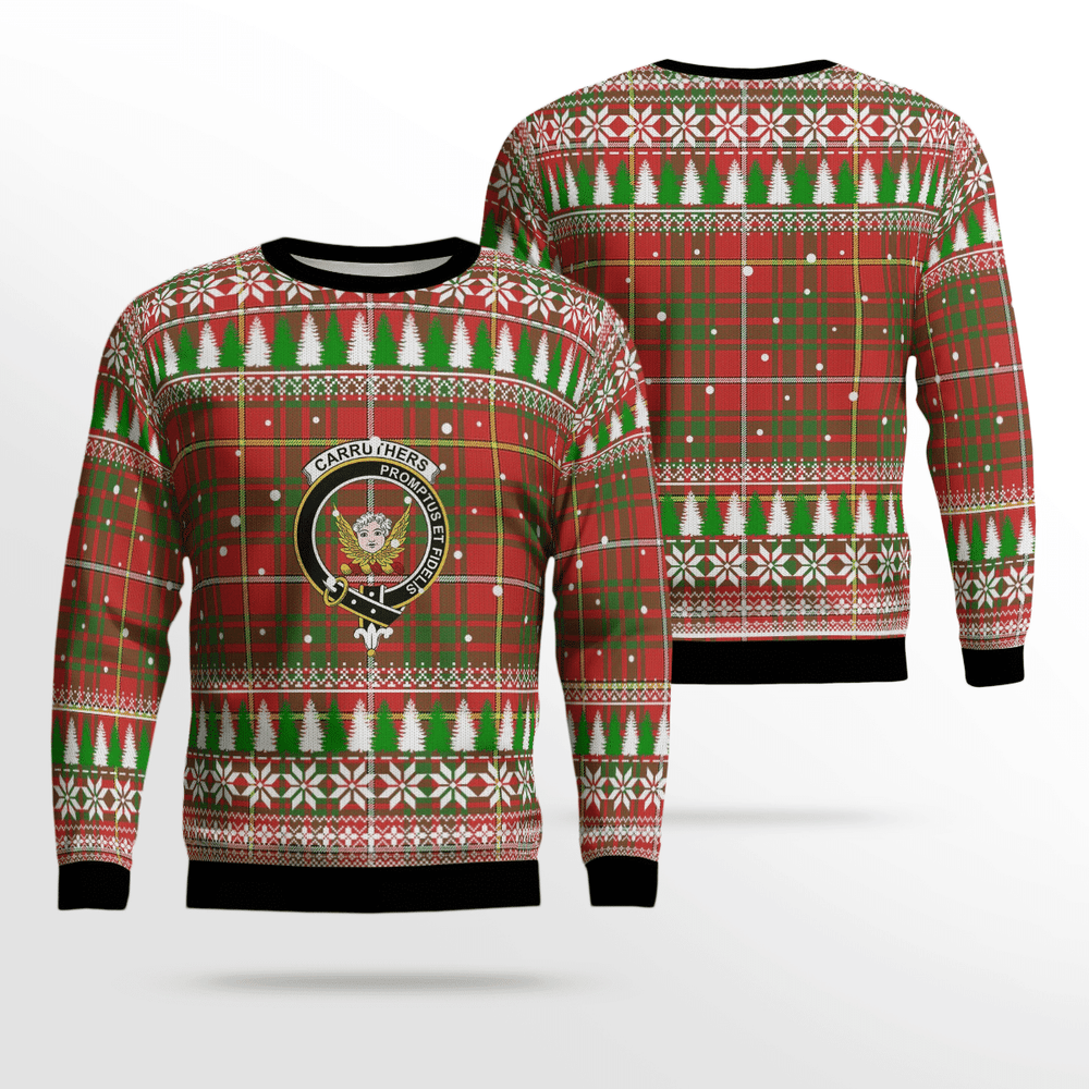 Clan Carruthers Crest Tartan Christmas Ugly Sweater IK99 Carruthers Crest Tartan Tartan Ugly Sweater