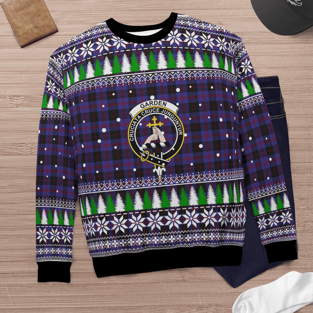 Clan Garden Crest Tartan Christmas Ugly Sweater JS58 Garden Crest Tartan Tartan Ugly Sweater