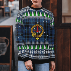 Clan Clark 2 Crest Tartan Christmas Ugly Sweater EC16 Clark 2 Crest Tartan Tartan Ugly Sweater