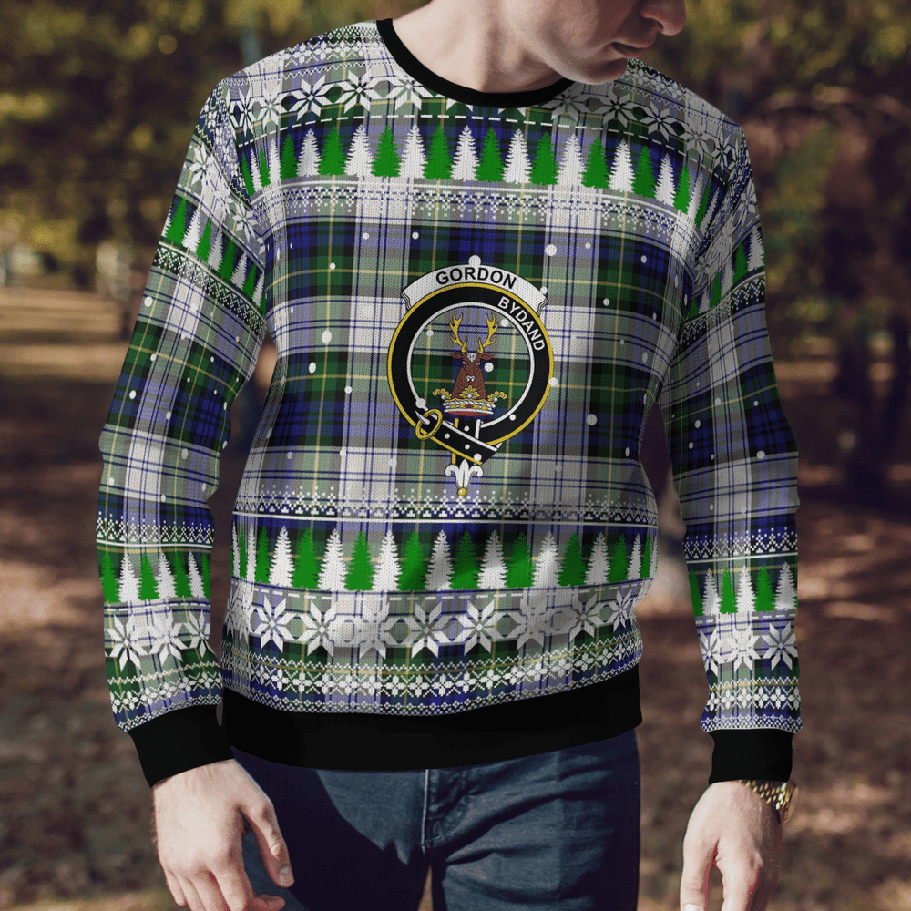 Clan Gordon Dress Modern Crest Tartan Christmas Ugly Sweater DF78 Gordon Dress Modern Crest Tartan Tartan Ugly Sweater