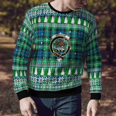 Clan Graham of Montrose Ancient Crest Tartan Christmas Ugly Sweater BK70 Graham of Montrose Ancient Crest Tartan Tartan Ugly Sweater