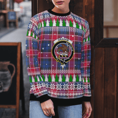 Clan Graham of Menteith Red Crest Tartan Christmas Ugly Sweater VQ97 Graham of Menteith Red Crest Tartan Tartan Ugly Sweater