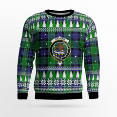 Clan Graham of Menteith Modern Crest Tartan Christmas Ugly Sweater LE63 Graham of Menteith Modern Crest Tartan Tartan Ugly Sweater