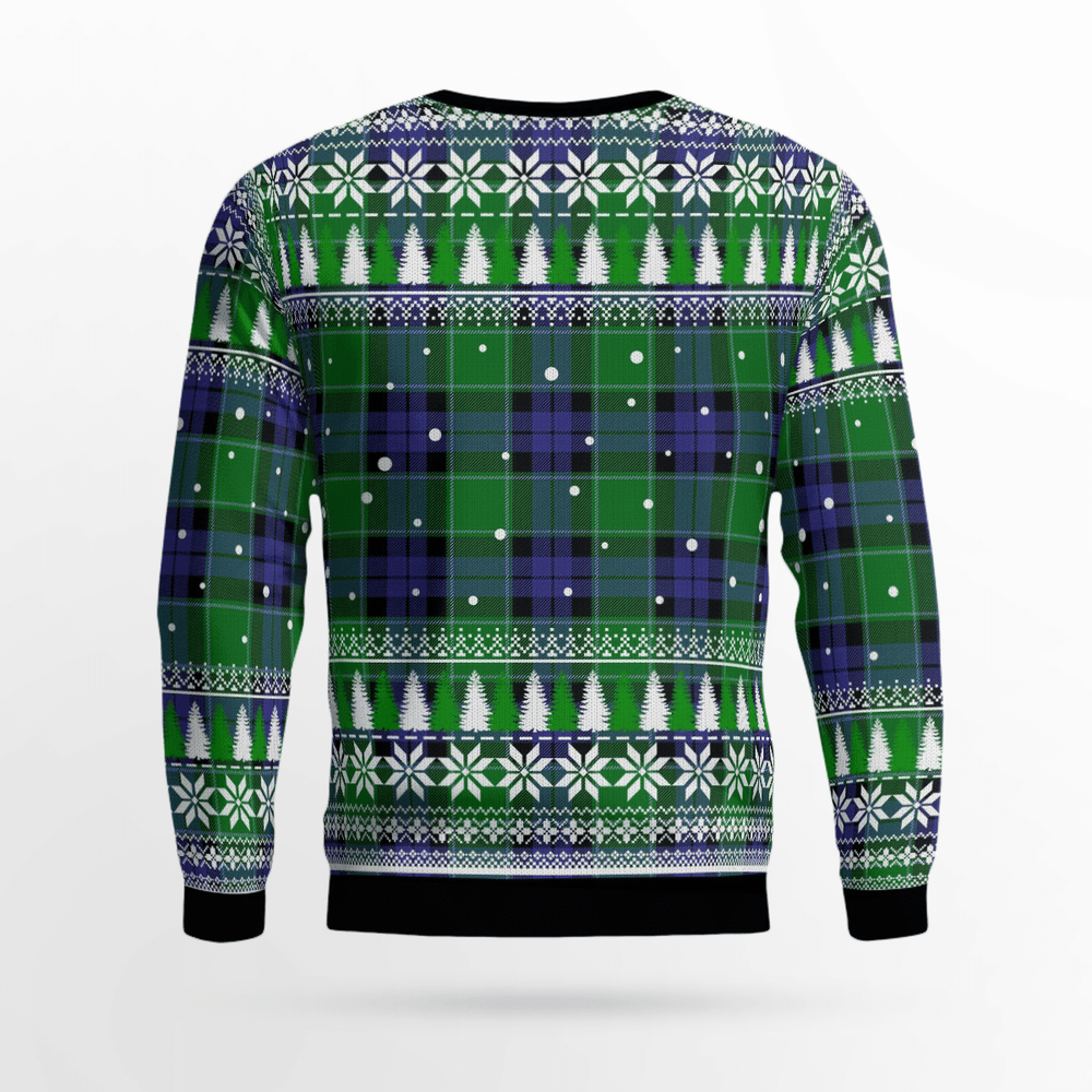 Clan Graham of Menteith Modern Crest Tartan Christmas Ugly Sweater LE63 Graham of Menteith Modern Crest Tartan Tartan Ugly Sweater