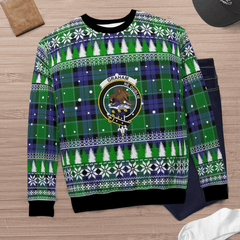 Clan Graham of Menteith Modern Crest Tartan Christmas Ugly Sweater LE63 Graham of Menteith Modern Crest Tartan Tartan Ugly Sweater