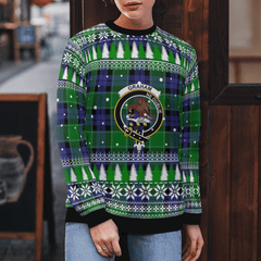Clan Graham of Menteith Modern Crest Tartan Christmas Ugly Sweater LE63 Graham of Menteith Modern Crest Tartan Tartan Ugly Sweater