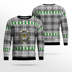 Clan Douglas Grey Modern Crest Tartan Christmas Ugly Sweater GC82 Douglas Grey Modern Crest Tartan Tartan Ugly Sweater