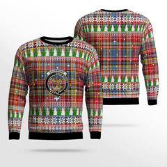 Clan Drummond of Strathallan Crest Tartan Christmas Ugly Sweater AH59 Drummond of Strathallan Crest Tartan Tartan Ugly Sweater