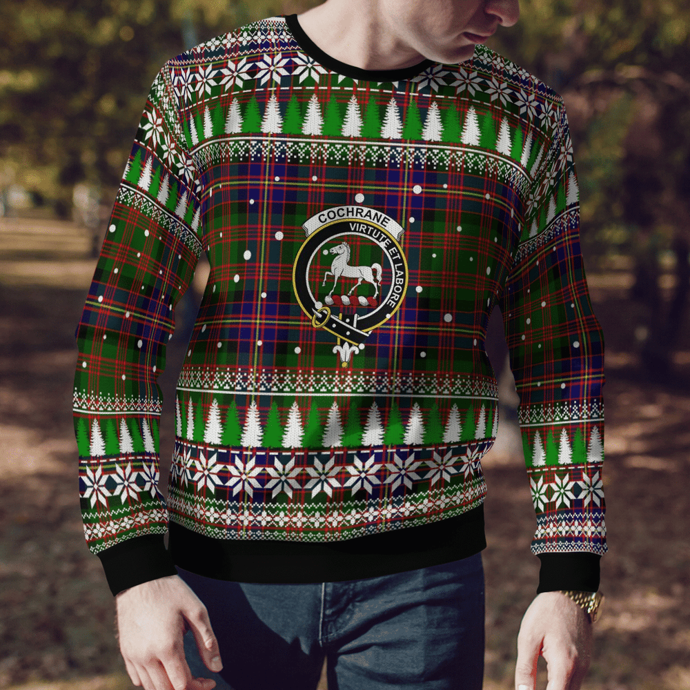 Clan Cochrane Modern Crest Tartan Christmas Ugly Sweater FU30 Cochrane Modern Crest Tartan Tartan Ugly Sweater