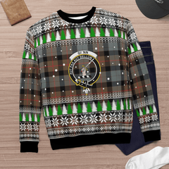 Clan Gunn Weathered Crest Tartan Christmas Ugly Sweater DI62 Gunn Weathered Crest Tartan Tartan Ugly Sweater