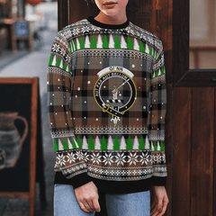 Clan Gunn Weathered Crest Tartan Christmas Ugly Sweater DI62 Gunn Weathered Crest Tartan Tartan Ugly Sweater