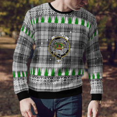Clan Douglas Grey Modern Crest Tartan Christmas Ugly Sweater GC82 Douglas Grey Modern Crest Tartan Tartan Ugly Sweater